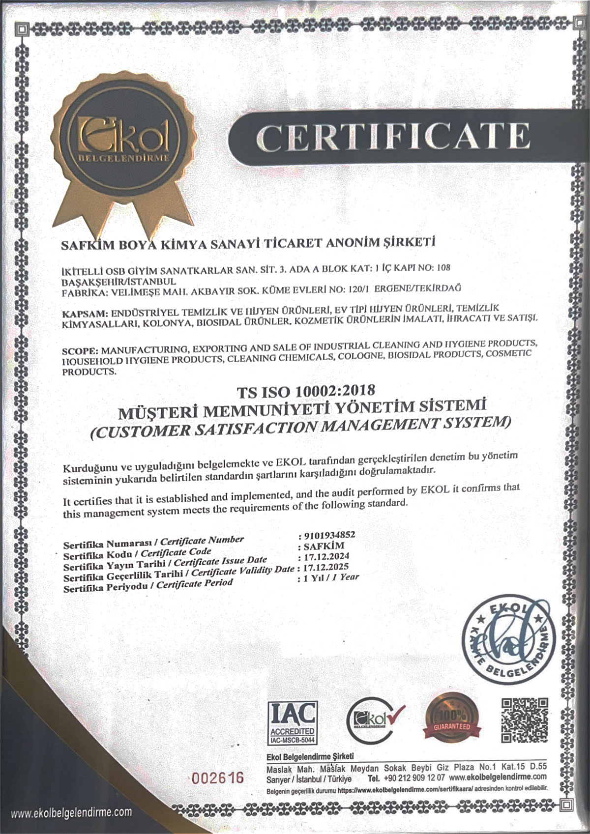ISO 10002:2018