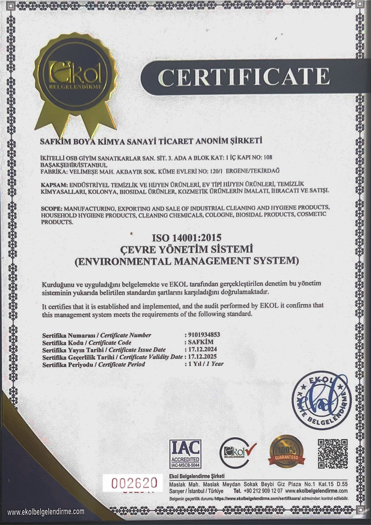 ISO 14001:2015